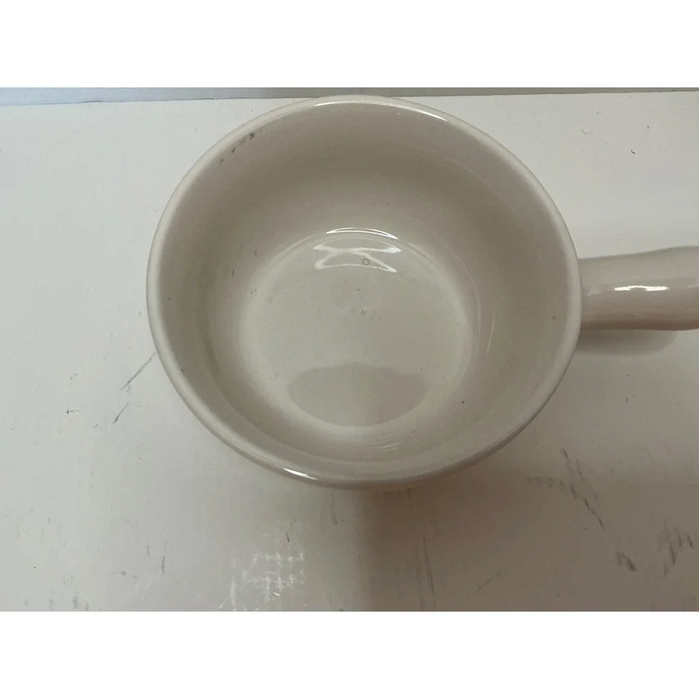 Rae Dunn GOBBLE Soup Crock White Ceramic Side Handle Thanksgiving Farmhouse Bowl
